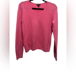 PRIVE 100% Cashmere Bubblegum Pink Sweater Size Medium EUC